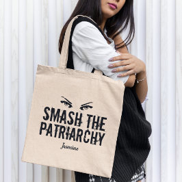Bolsa Tote Esmague a citação feminista patriarcal personaliza