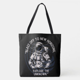 BOLSA TOTE ESPAÇO, ASTRONAUTA, OVNI, ROCKETSHIPS, UNIVERSO