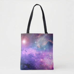 Bolsa Tote Espaço colorido, surreal, mágico com o homem