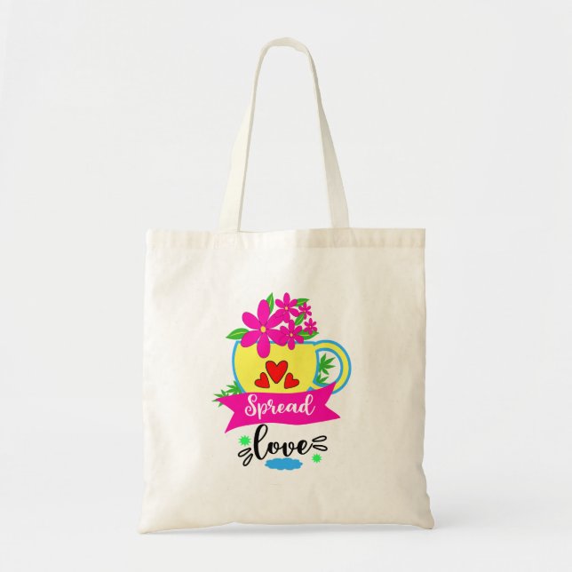 Bolsa Tote Espalhar a barra de ferramentas de arte de macarrã (Frente)