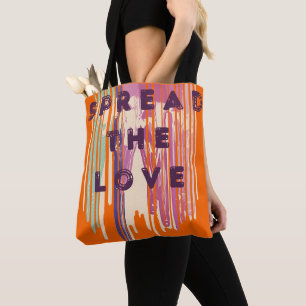 Bolsa Tote Espalhar O Amor Derreteu Cores Positivas