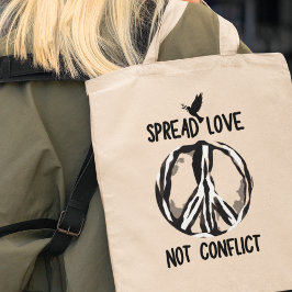 Bolsa Tote Espalhe Amor, Não Conflito Presente da Paz Mundial