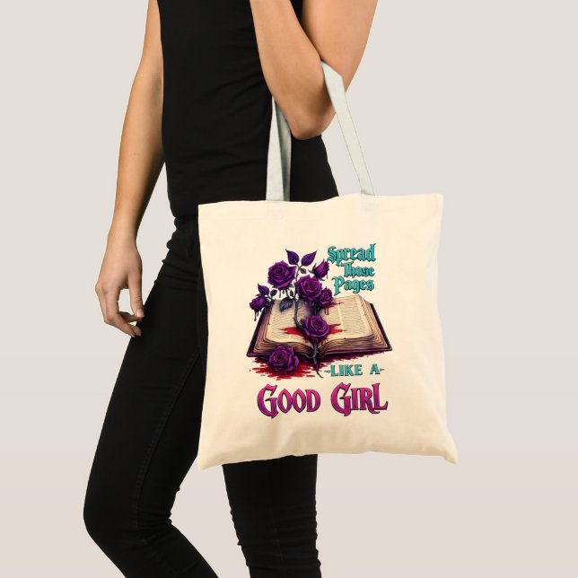 Bolsa Tote Espalhe Essas Páginas Como Uma Boa Garota (Frente (produto))