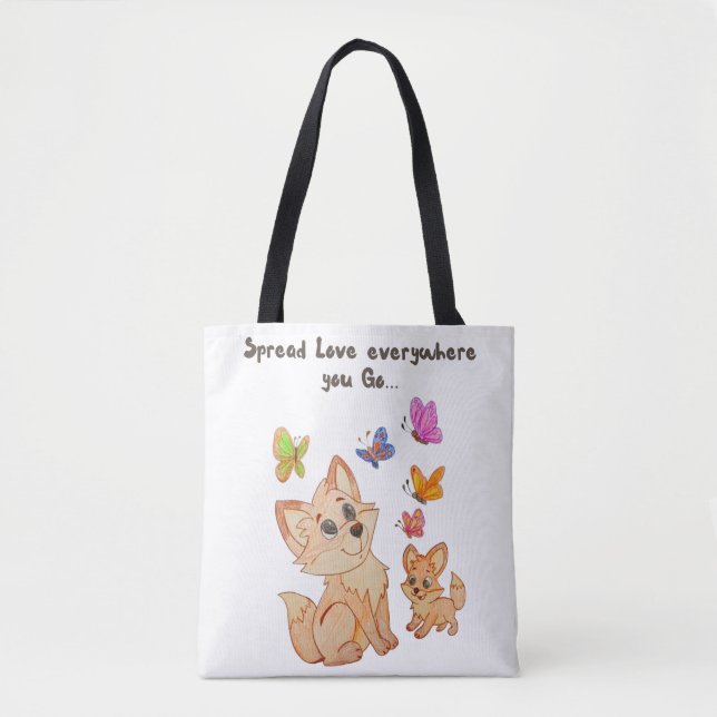 Bolsa Tote "Espalhe o amor onde quer que vá" (Frente)