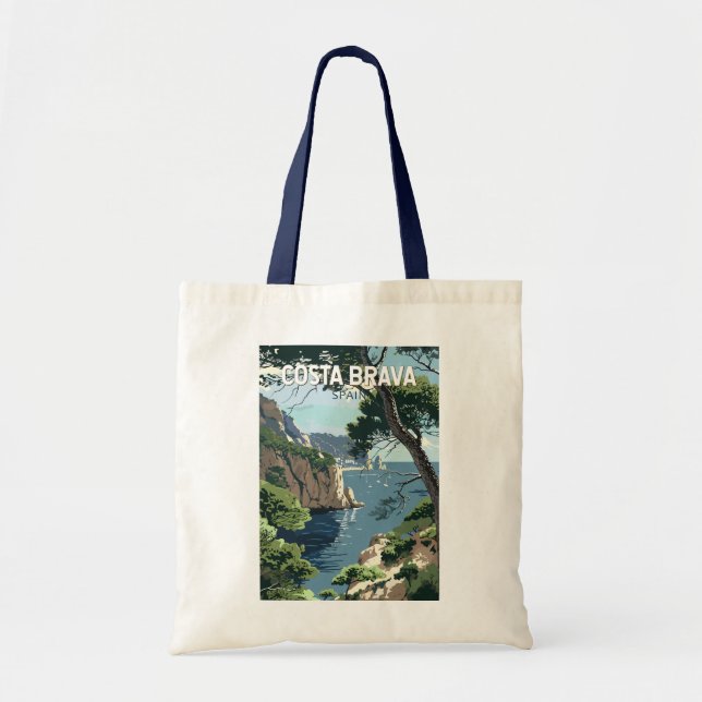 Bolsa Tote Espanha Art da Viagem Costa Brava (Frente)
