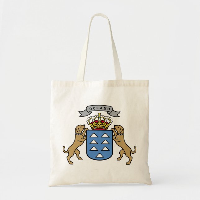 Bolsa Tote Espanha oficial do símbolo das Ilhas Canárias da (Frente)