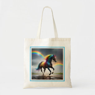 Bolsa Tote Espectro de Graça: Cavalo Arco-Íris Baixo do Arco-