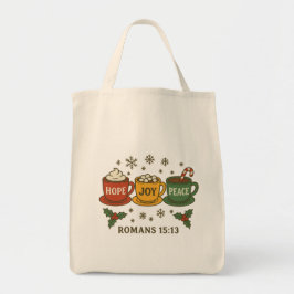 Bolsa Tote Esperança Alegria Paz e Cacau