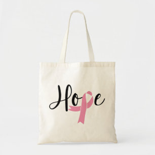 Bolsa Tote Esperança Consciência do Cancer de Fita Rosa