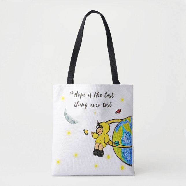 Bolsa Tote "Esperança é a última coisa que já se perdeu" (Frente)