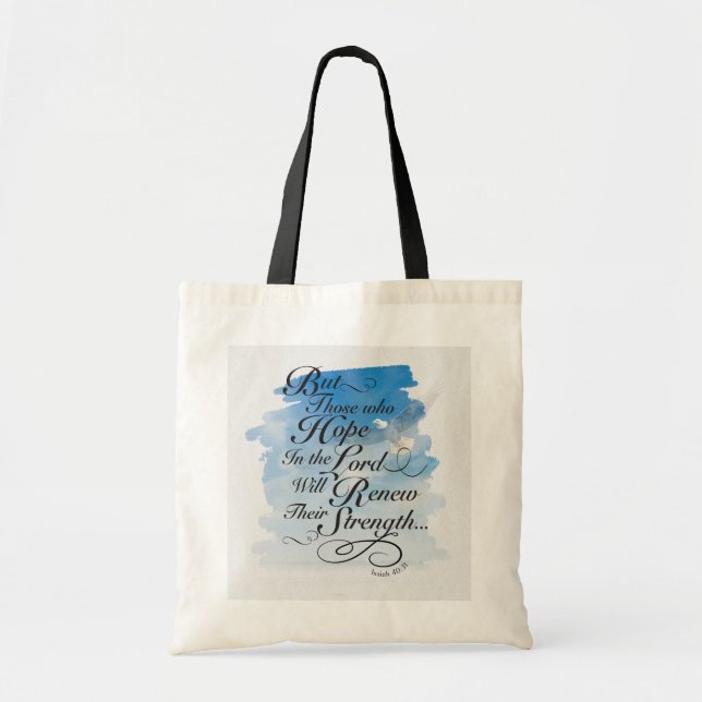 Bolsa Tote Esperança no Senhor - Isaiah 40 (Frente)