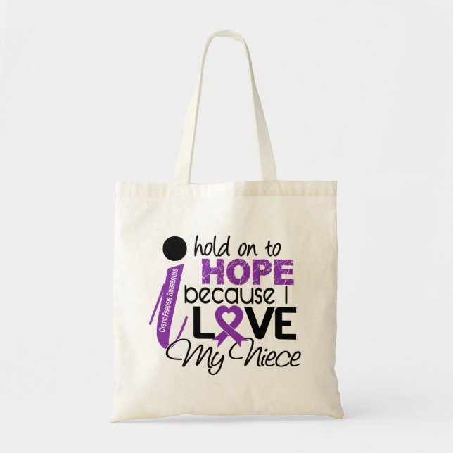 Bolsa Tote Esperança para minha fibrose cística da sobrinha (Frente)