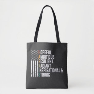 Bolsa Tote Esperançoso e ambicioso radiante resistente Harris
