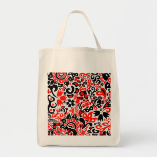 Bolsa Tote Espetáculo floral de arte popular ucraniana