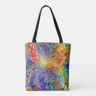 Bolsa Tote Espirais Coloridas Cativantes