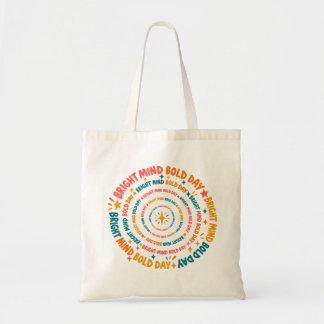 Bolsa Tote Espiral de Cores Dia Ousado Mente Brilhante