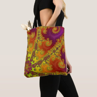 Bolsa Tote Espiral Fractal, Fractal, Fractal, com Abstrato de