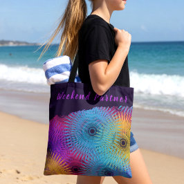 Bolsa Tote Espiral Geométrica Colorida