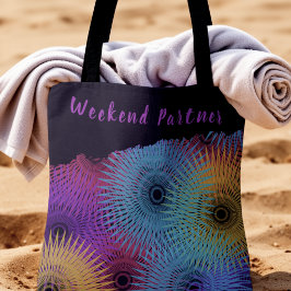 Bolsa Tote Espiral Geométrica Colorida