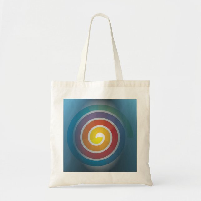 BOLSA TOTE ESPIRAL NO FUNDO AZUL (Frente)