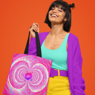 Bolsa Tote Espiral Rosa Funky