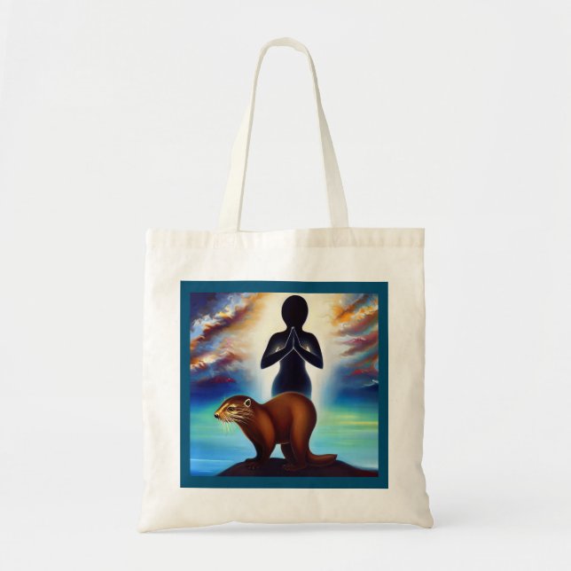 Bolsa Tote Espírito Animal Otter 3 (Frente)