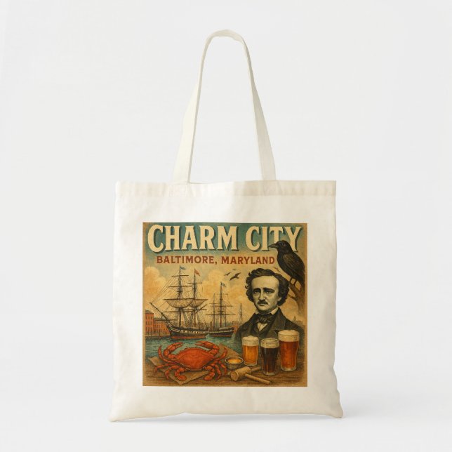 Bolsa Tote "Espírito da Cidade do Charme" Colagem de Herança  (Frente)
