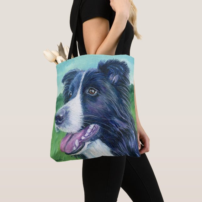 Bolsa Tote Espírito de Cão | Border Collie (Close Up)