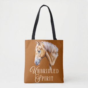 Bolsa Tote Espírito Desenraizado do Cavalo de Palomino