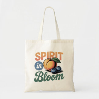 Bolsa Tote Espírito em Camisa Retro de Aroma de Pêssego Bloqu