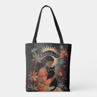 Bolsa Tote Espíritos Afins Gato Preto Outono Amizade