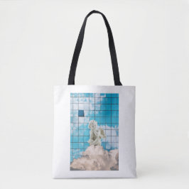 Bolsa Tote Espiritual Azul Simbólico Céu Design Inspirador