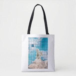 Bolsa Tote Espiritual Azul Simbólico Céu Design Inspirador