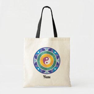 Bolsa Tote Espiritual Mandala Rainbow Color Chinês Personaliz