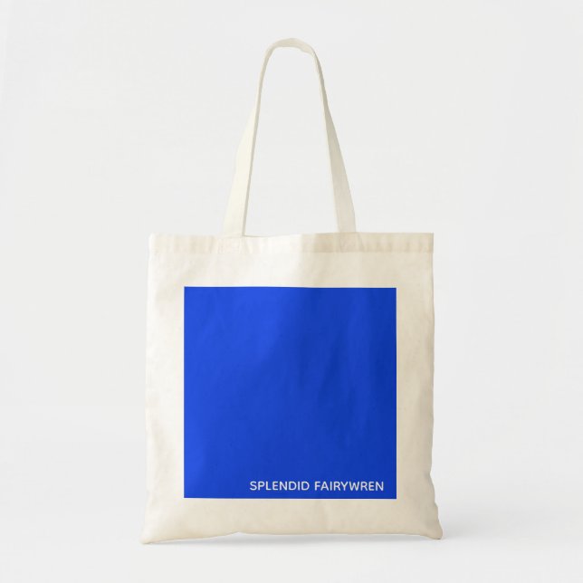 Bolsa Tote Esplêndido Nome de Cor Azul Fairywren (Frente)