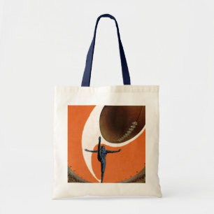Bolsa Tote Esportes Antigos, Jogador de Futebol Americano Chu