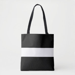 Bolsa Tote Esportes Chic Largas Náuticas Negras Brancas Escur