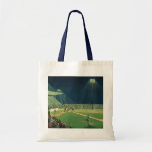 Bolsa Tote Esportes de Vintage, Jogo de Beisebol à Noite