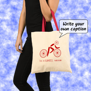 Bolsa Tote Esportes engraçados do ciclismo da mulher da roda