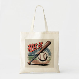 Bolsa Tote Esportes Retro De Basebol Vintage "Atingi It"