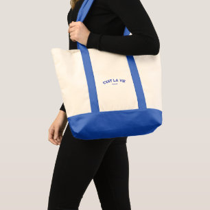 Bolsa Tote Esportivo C'est La Vie Paris Azul