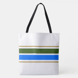 Bolsa Tote Esportivo Chique Faixas de Corrida Verde Floresta 
