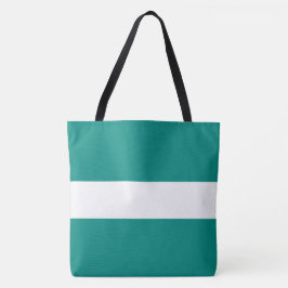 Bolsa Tote Esportivo Chique Sofisticado Listras Verde Azul e 