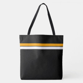 Bolsa Tote Esportivo Slim Laranja Branco Listras de Corrida n