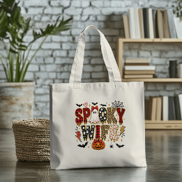Bolsa Tote Esposa Assustadora Halloween | Estampa de Leopardo