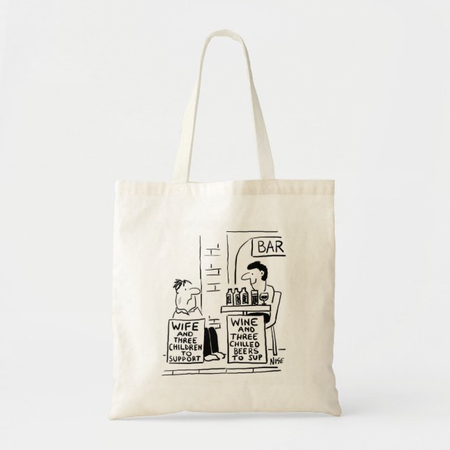 Bolsa Tote Esposa e 3 Crianças para Apoio (Frente)