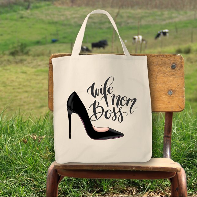 Bolsa Tote Esposa Mãe Chefe Girly High Heel Divertido (Criador carregado)