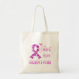 Bolsa Tote Esposa Mãe Sobrevivente Cancer De Mama Sensibiliza