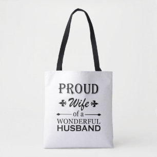 Bolsa Tote esposa orgulhosa de um marido maravilhoso