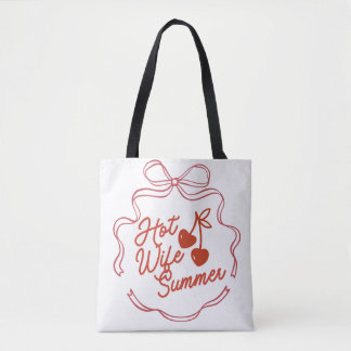 Bolsa Tote Esposa Quente de Verão | Noiva Cereja Fofo Garota